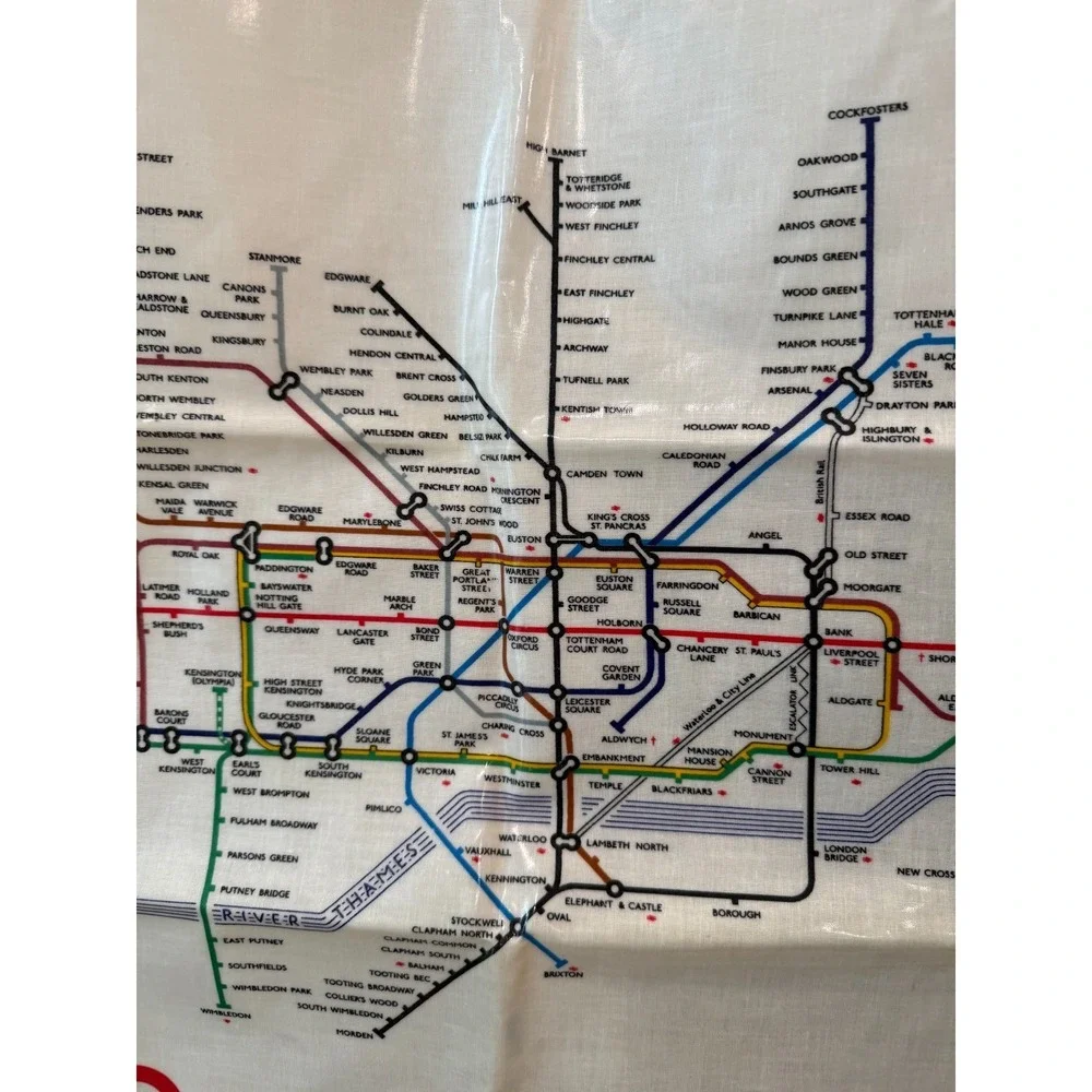 Vintage London Underground Souvenir Unisex Cotton PVC Apron Retro Home Cook